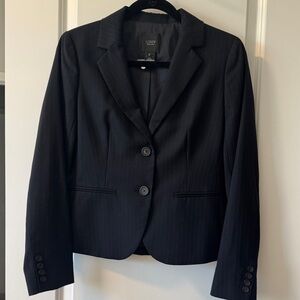 J. Crew Women's 120s Navy Pinstripe Blazer